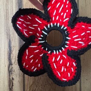 Handcrafted Red and Black Hair Accessory